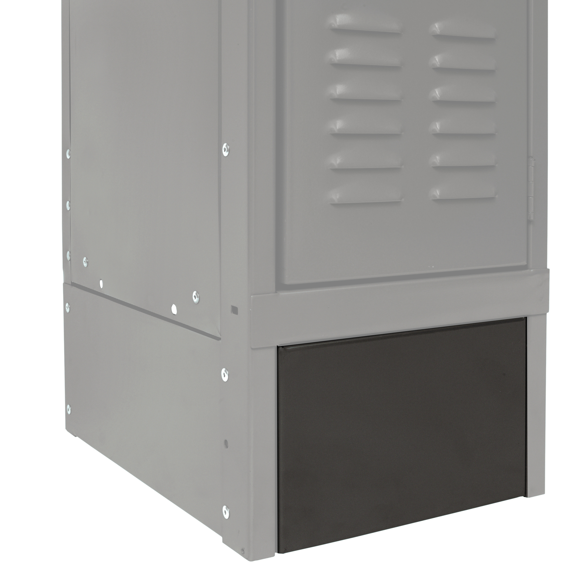 Hallowell, Closed Front Base for locker, Height 6 in, Width 12 in, Color Black, Model# KCFB12ME